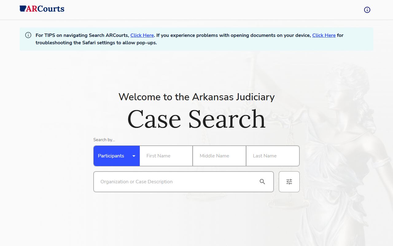 Faulkner County court records after arrest Search ARCourts case lookup portal
